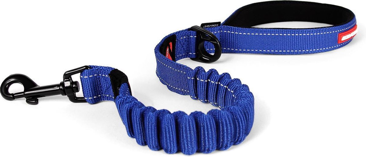 EzyDog Zero Shock - Korte Hondenriem - 64cm -  Blauw
