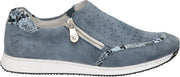 Rieker dames instapschoen - Licht blauw - Maat 41