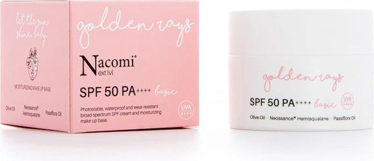 Nacomi Gezichtscreme SPF 50 UV Basic 50ml.