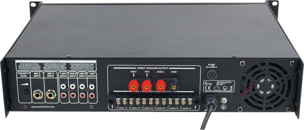 OMNITRONIC MPVZ-180.6 PA Mixing Amplifier