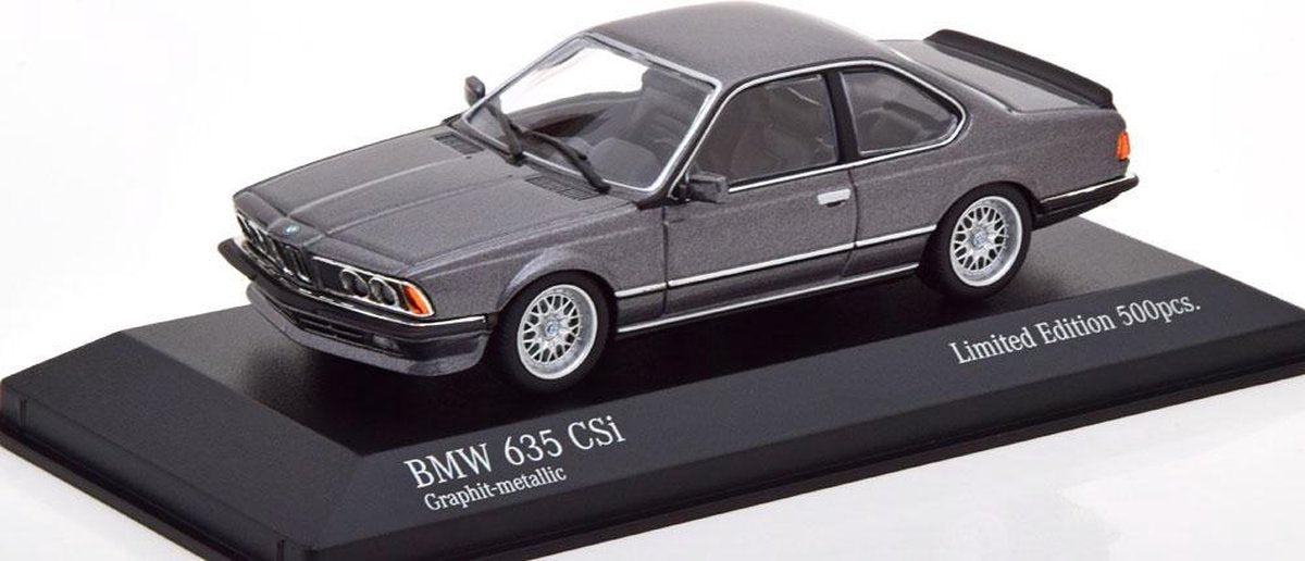 BMW 635 CSi 1982 Grijs Metallic 1-43 Minichamps Limited 500 Pieces
