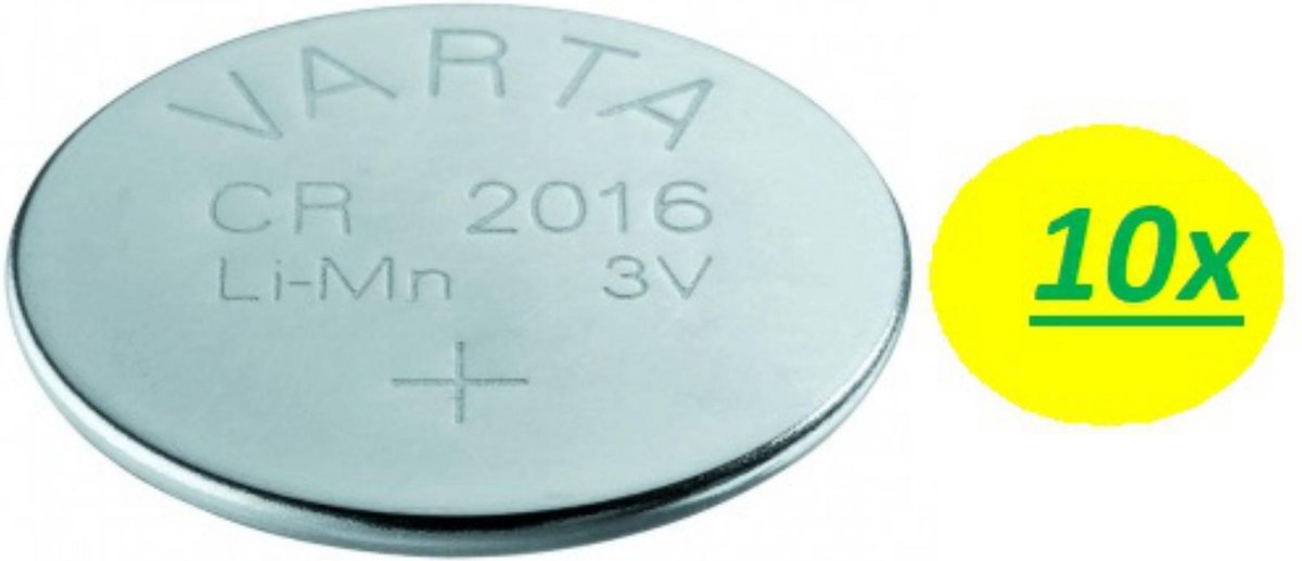 10x Varta Lithium CR2016