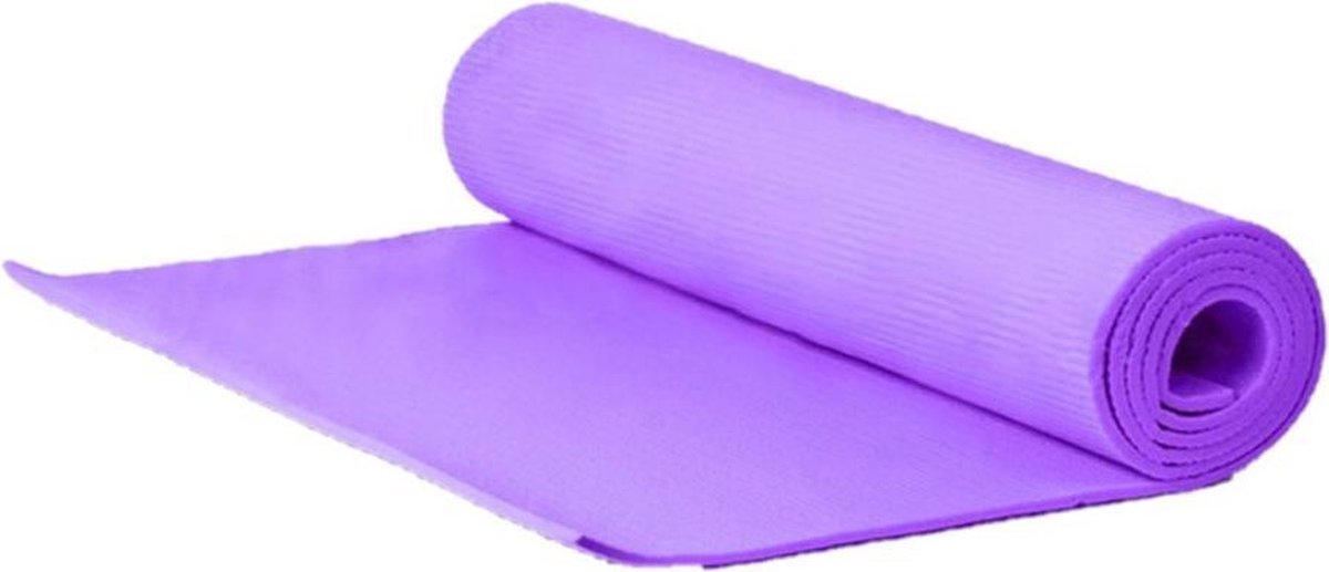 Yogamat/fitness mat paars 180 x 50 x 0.5 cm - Sportmat/pilatesmat - Thuis sporten