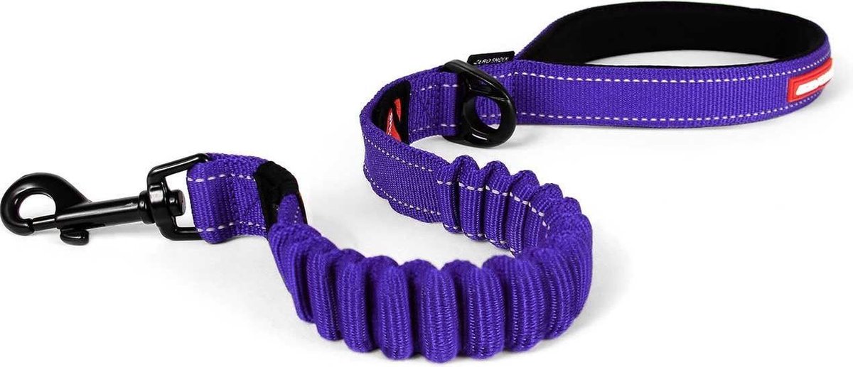 EzyDog Zero Shock - Korte Hondenriem - 64cm - Paars