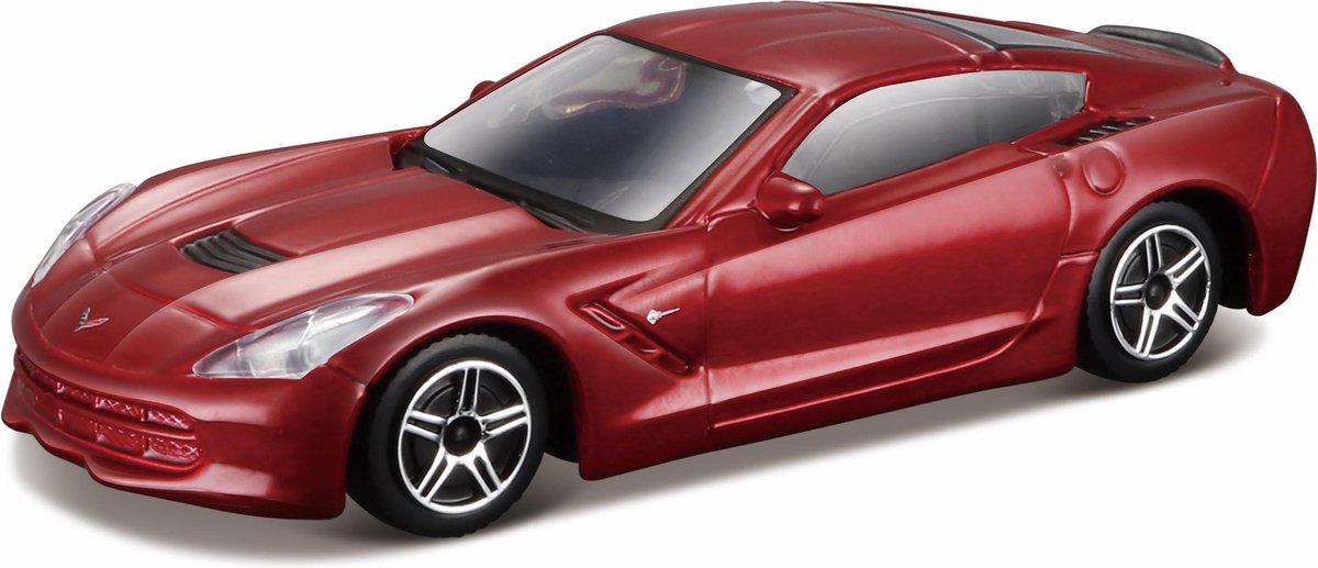 Bburago CHEVROLET CORVETTE STINGRAY 2014 rood metalic schaalmodel 1:43