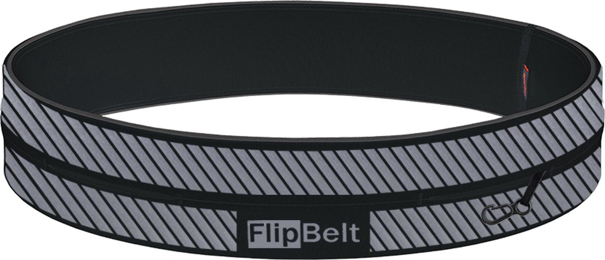 Flipbelt Reflective - Running belt - Zwart - Maat XS