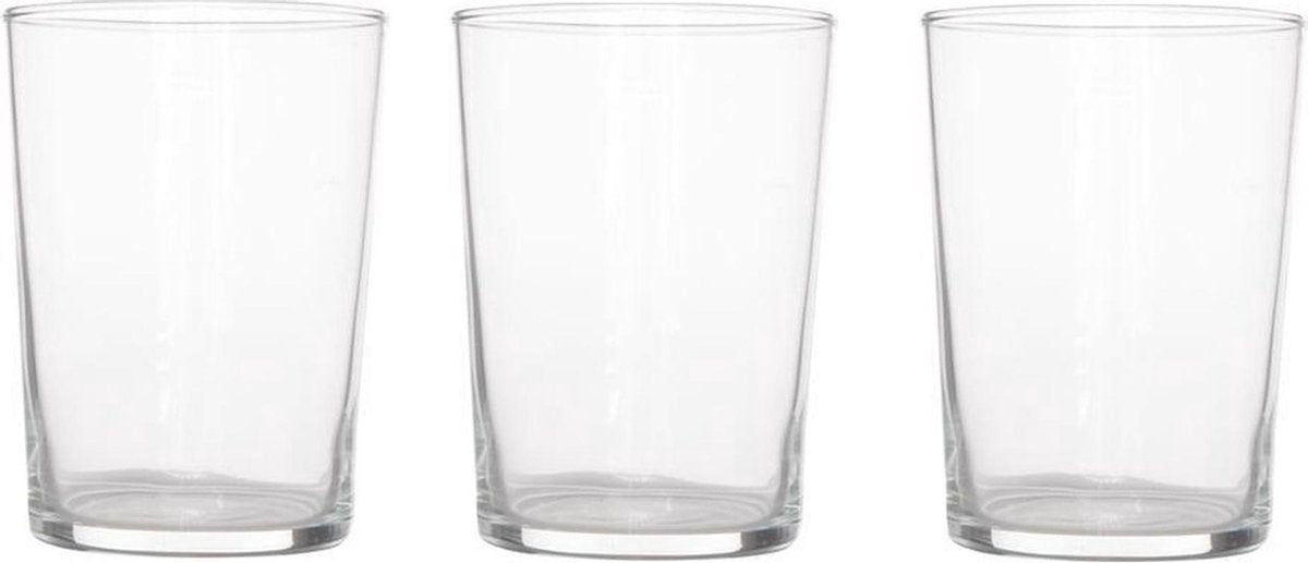 36x Stuks stapelbare waterglazen transparant basic 500 ml - Glazen - Drinkglas/waterglas