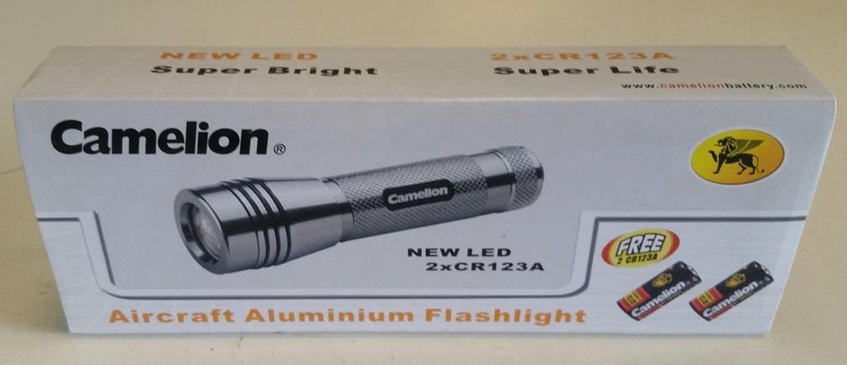Camelion led lamp - Aluminium - incl. batterij