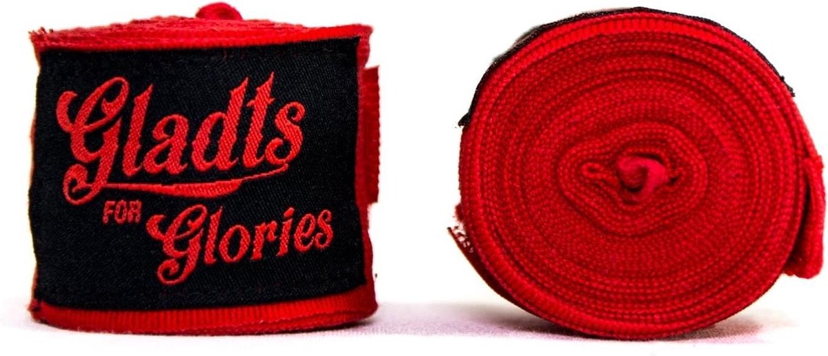 Gladts rode kleur bandage-bandages boxing-boksen-kickboksen-mma-muaythai-thaiboksen 460 cm lang