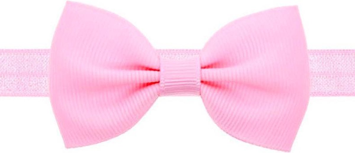 JillyBee - Haarband - Haren - Band - Baby - Strik - Fijn - Roze
