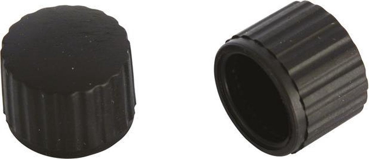 Dresco Dynamodopjes Anti-slip 23 Mm Zwart 2 Stuks