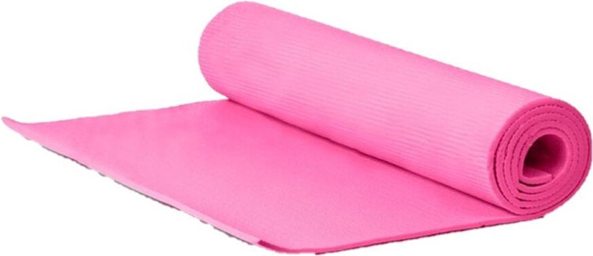Yogamat/fitness mat roze 180 x 50 x 0.5 cm - Sportmat/pilatesmat - Thuis sporten