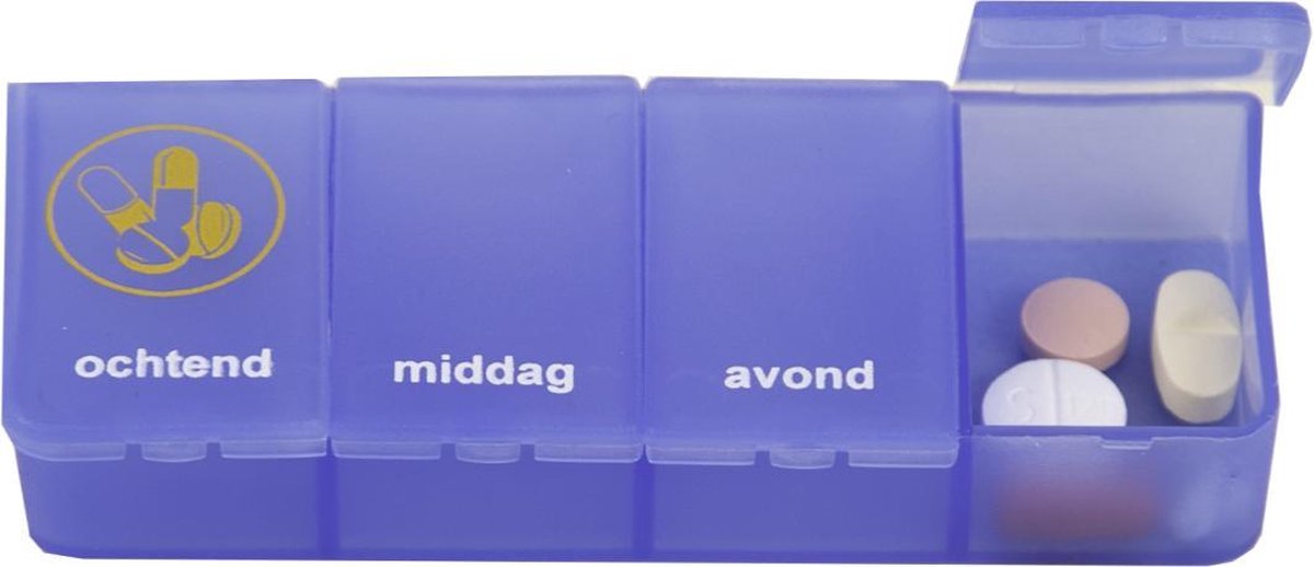 Pillendoosje 1 Dag Blauw
