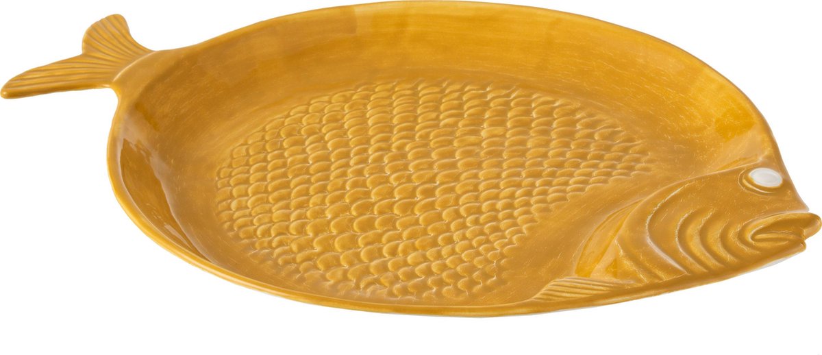 Bord vis keramiek oker | J-line