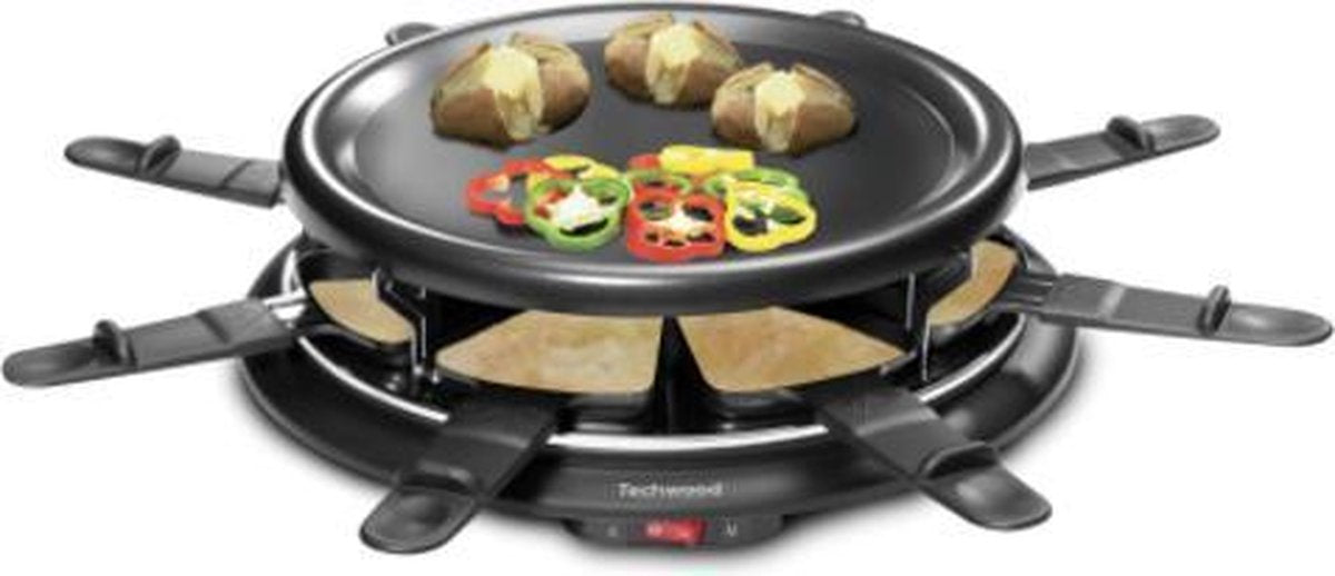 TECHWOOD GRILL- EN RACLETTESET 8 PANNETJES