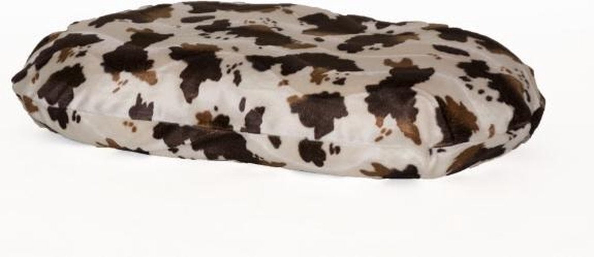Comfort Kussen Hondenkussen Ovale Bonfire 77 x 50 cm - Koe Bruin/Wit