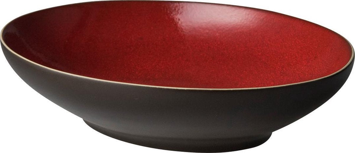 Palmer Lava Diep Bord - Ø23 cm - Rood/Bruin