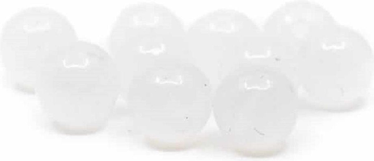 Edelsteen Losse Kralen Witte Jade – 10 stuks (6 mm)