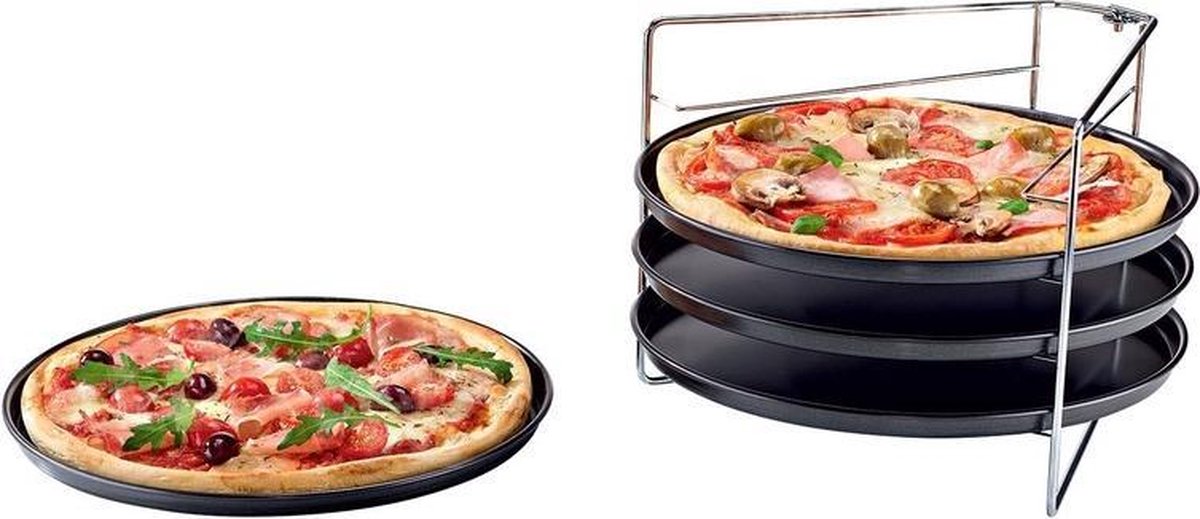 Zenker Pizzabakset - 5 delige set voor 4 pizza's - Ø 28