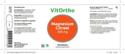VitOrtho Magnesium Citraat 200 mg - 100 tabletten - Mineralen - Voedingssupplement