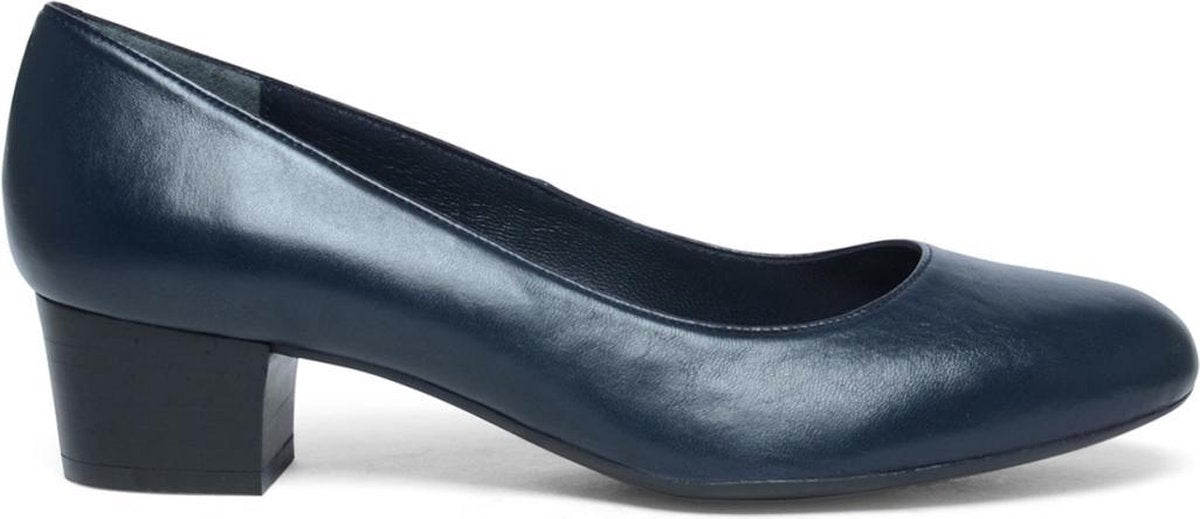 Manfield - Dames - Donkerblauwe stewardessenpumps - Maat 37