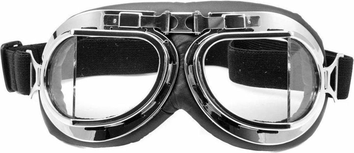 CRG chrome pilotenbril - helder glas