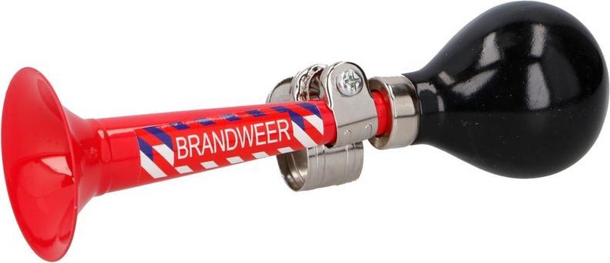 Brandweer fiets toeter 18 cm