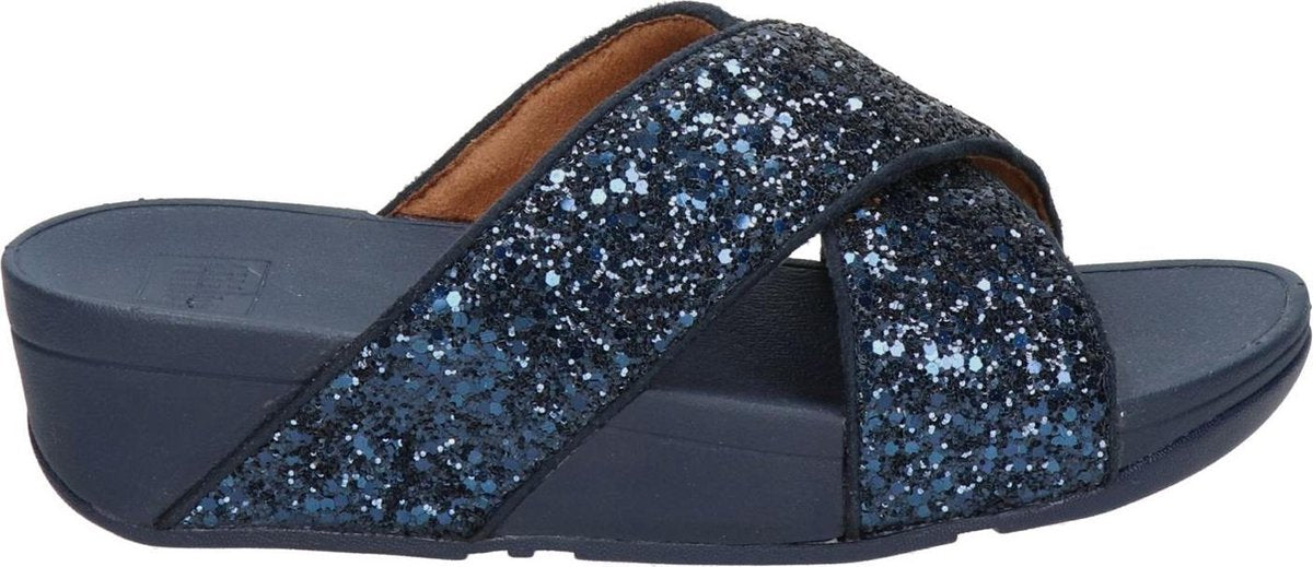 FitFlop  Vrouwen Textiel  Slippers / Damesschoenen X02 - Blauw - Maat 38