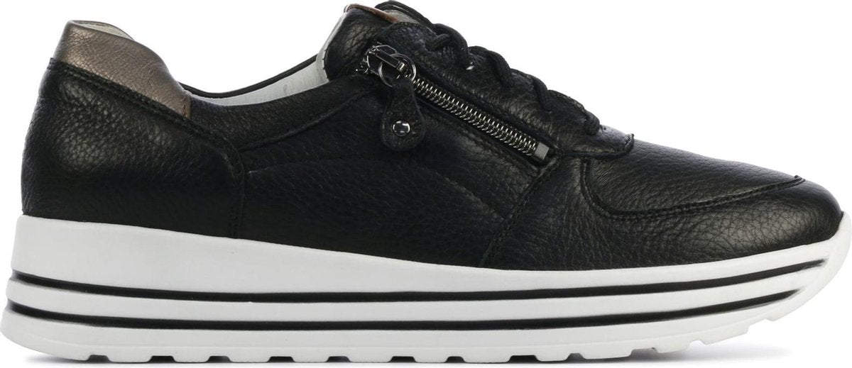 Waldlaufer Vrouwen Leren Lage sneakers / Damesschoenen 758009 - Zwart - Maat 42