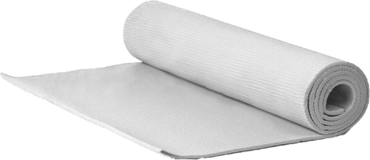 Yogamat/fitness mat grijs 183 x 60 x 1 cm - Sportmat/pilatesmat - Thuis sporten