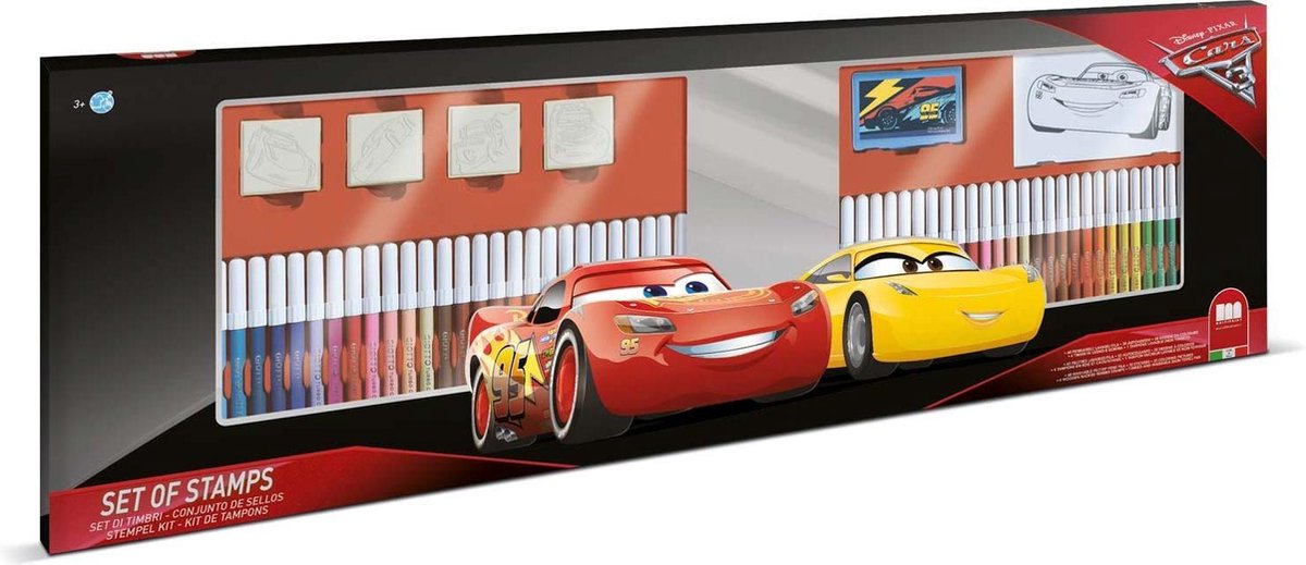 Multiprint Stempelset Cars 3 + Stiften - 60-Delig