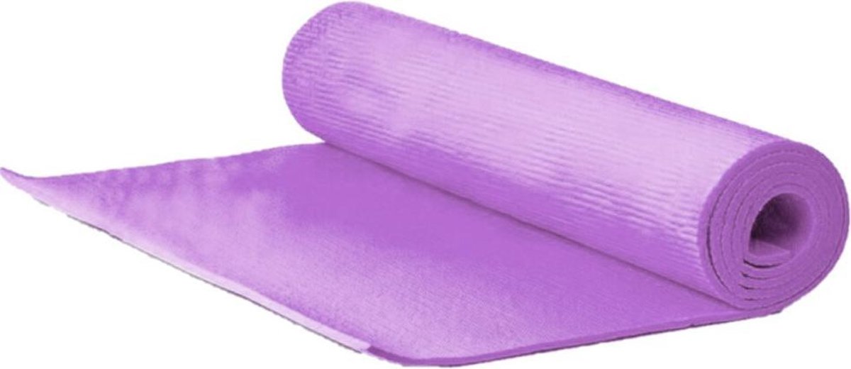 Yogamat/fitness mat paars 183 x 60 x 1 cm - Sportmat/pilatesmat - Thuis sporten