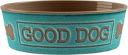 Tarhong voerbak good dog melamine turquoise - 17x17x6 cm 950 ml - 1 stuks