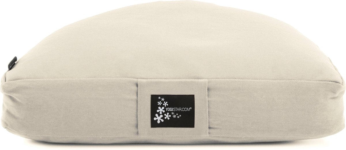 Meditatiekussen - halve maan natural white Meditatiekussen YOGISTAR