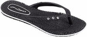 Dames teenslippers met glitters antraciet 38
