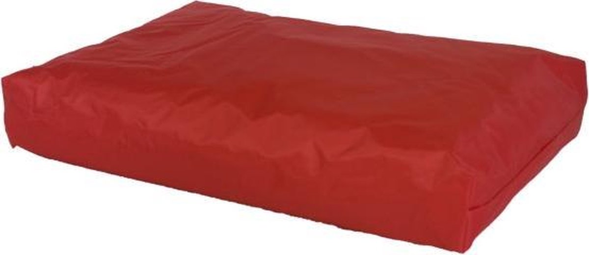 Losse hoes hondenkussen nylon rood maat 90x120x15 cm