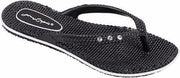 Dames teenslippers met glitters antraciet 37