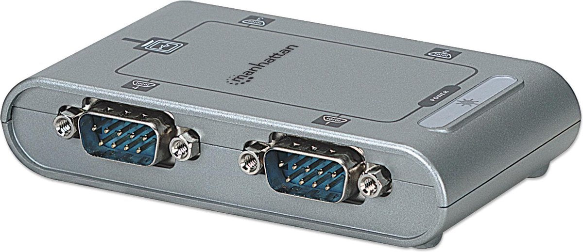 Manhattan USB 2.0 Adapter [4x D-sub stekker 9-polig - 1x USB 2.0 bus B] 151047