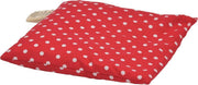 Druivenpitkussen Classico - 24 x 25cm - Rood met Witte Bollen