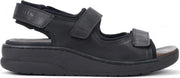 Mobils by Mephisto VALDEN Heren Sandaal - Extra Breed - Zwart - Maat 45
