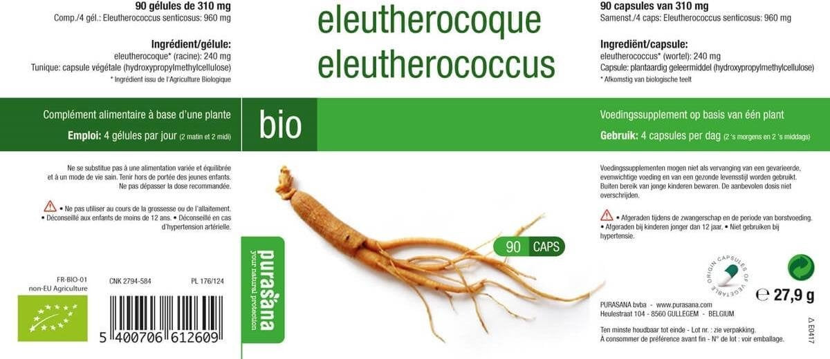 Eleutheroccus (90 Capsules) - Purasana