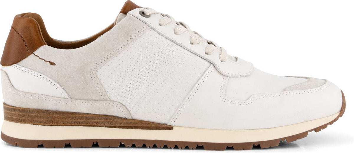 Travelin' Worcester - Casual leren herensneakers - Veterschoen - Wit Leer - Maat 40