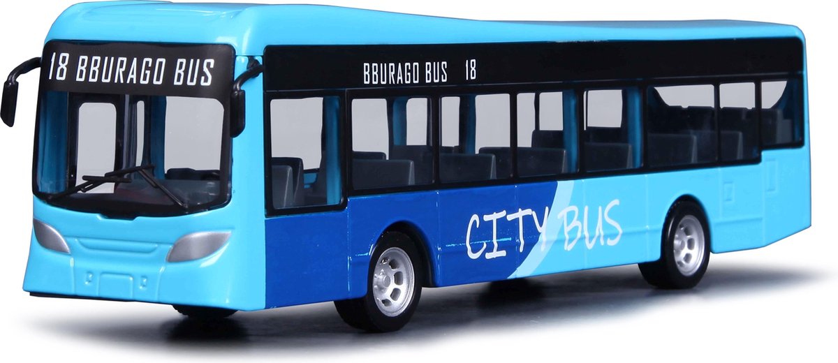 Bburago CITY BUS blauw schaalmodel 19 CM