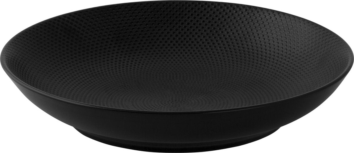 Palmer Pastabord coupe Dots 23.5 cm Zwart Stoneware 1 stuk(s)