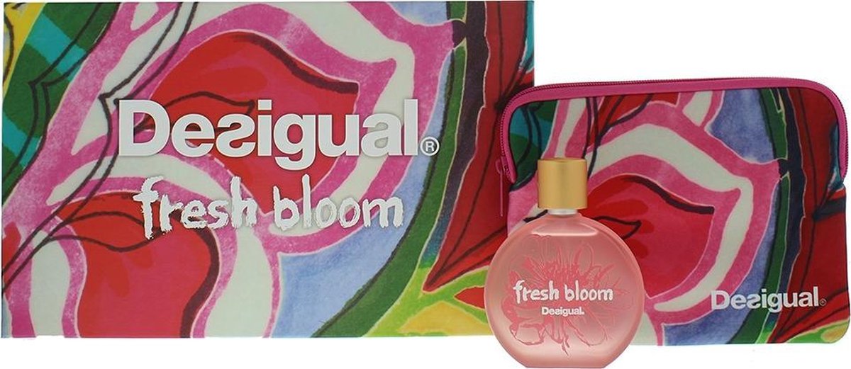 Desigual Fresh Bloom Geschenkset 100ml EDT + Toilettasje
