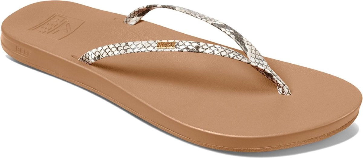 Reef Slippers - Maat 42.5 - Vrouwen - wit/olijfgroen/licht bruin