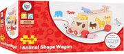 Bigjigs - vormenwagen - Dieren