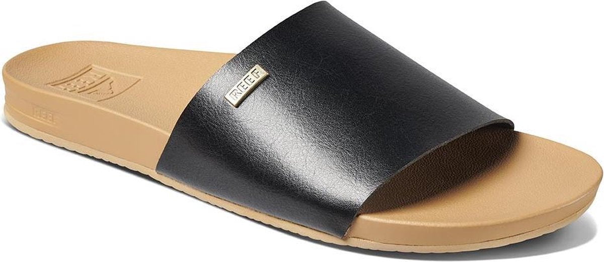 Reef Cushion Scout Dames Slippers - Black/Natural - Maat 35