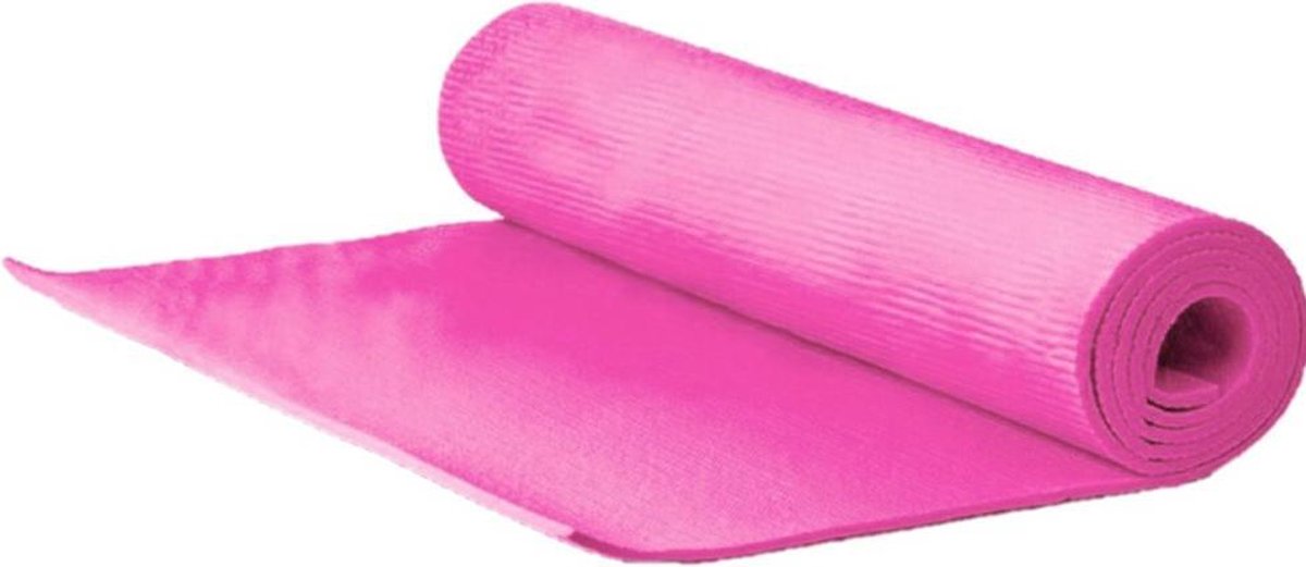 Yogamat/fitness mat roze 183 x 60 x 1 cm - Sportmat/pilatesmat - Thuis sporten