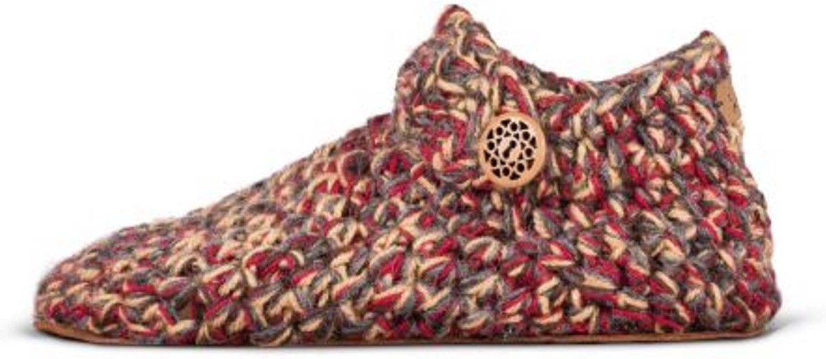 Kingdom of Wow - Sloffen Wol Dames Herfst Mélange 38/39 - Handgemaakt